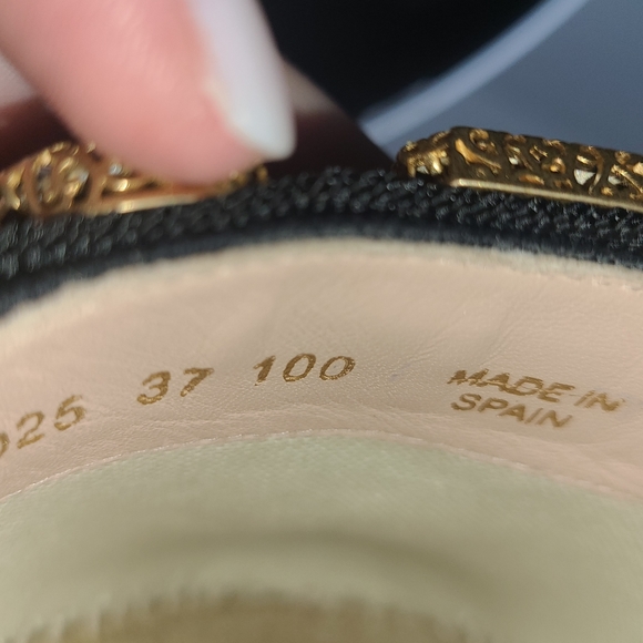 Gucci Canvas Espadrille Flats with Crystals Black EU 37 - Picture 12 of 14